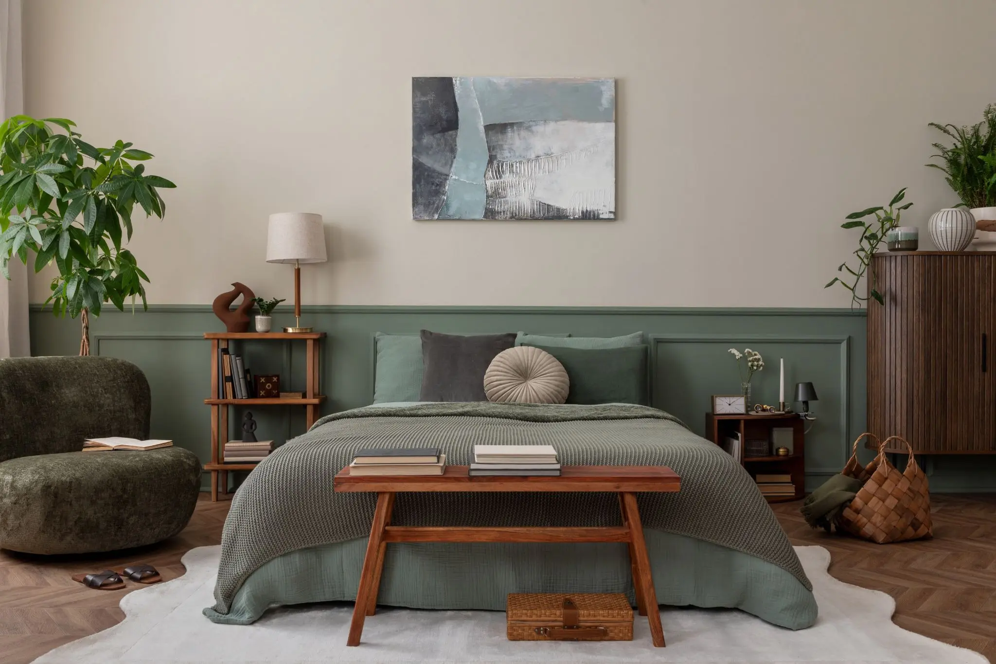 Cama, closet y sillón en oferta Cyber con medidas adecuadas al espacio